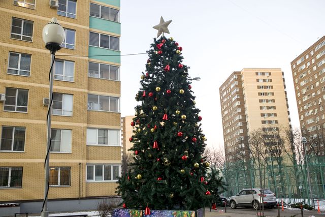 Территорию Сосенского начали украшать к Новому году