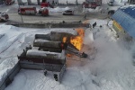 В тушении пожара на улице Адмирала Корнилова было задействовано больше 50 единиц техники