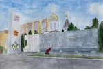Рисунок с изображением мемориала павшим воинам в Коммунарке претендует на победу в конкурсе