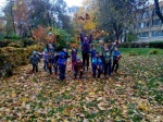 Воспитанники детского сада помогли очистить территорию от листьев