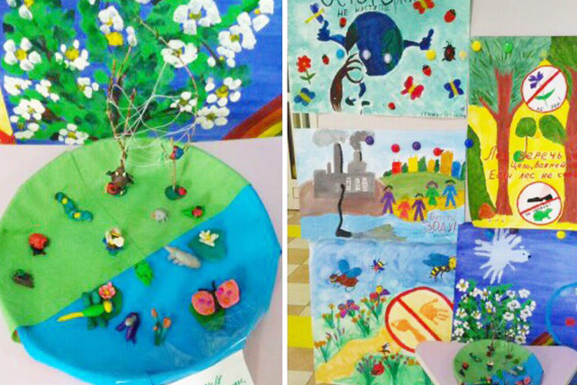 В детском саду «Сказка» прошел конкурс экологических плакатов