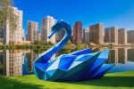 Во дворах квартала «Прокшино» установят художественные скульптуры лебедя и рыбки