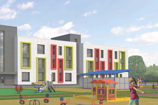 Новый детский садна Фитаревской улице украсят разноцветные окна