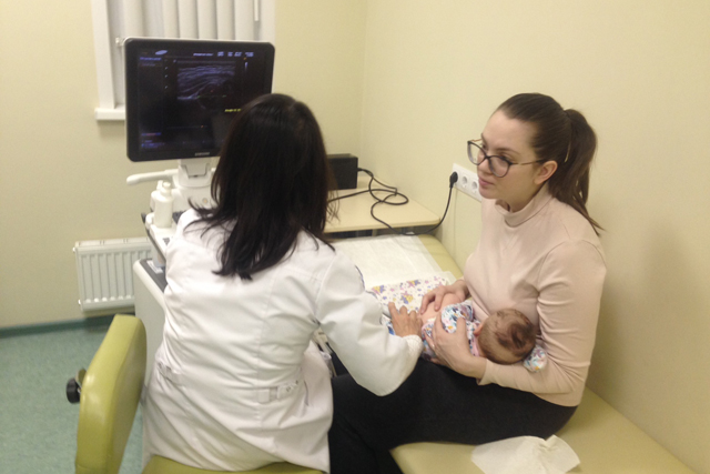 В детской поликлинике на улице Александры Монаховой можно пройти обследование на аппарате УЗИ высокого класса