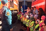 Дошкольники из Сосенского побывали на экскурсии в пожарно-спасательной части №120